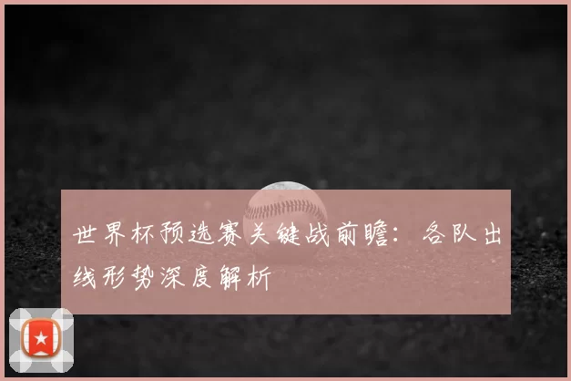 世界杯预选赛关键战前瞻:各队出线形势深度解析