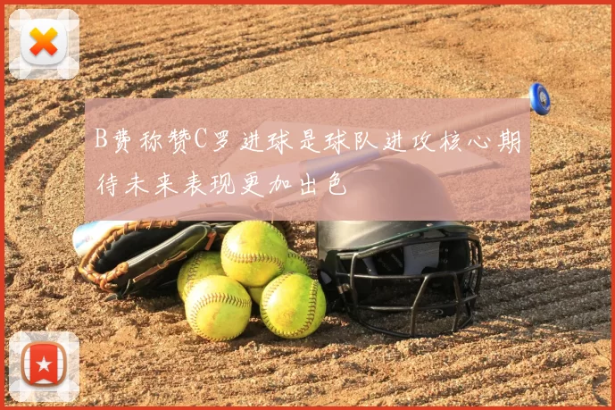 B费称赞C罗进球是球队进攻核心期待未来表现更加出色